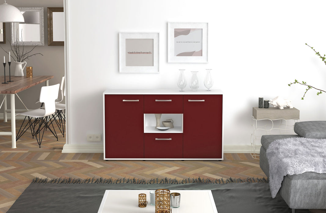 Sideboard Denise, Bordeaux Front ( 136x79x35cm) - Stil.Zeit Möbel GmbH