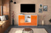 Sideboard Desideria, Orange Front ( 136x79x35cm) - Stil.Zeit Möbel GmbH
