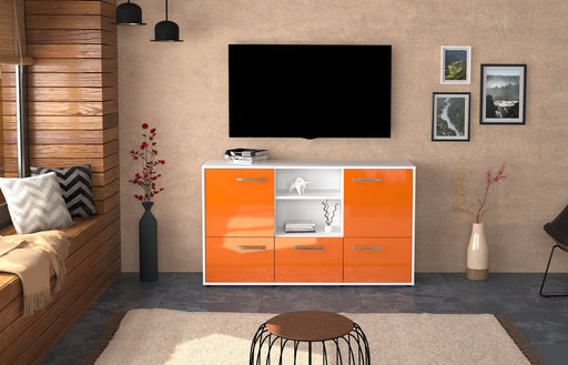 Sideboard Diellza, Orange Front ( 136x79x35cm) - Stil.Zeit Möbel GmbH