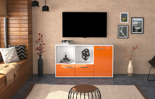 Sideboard Dolcia, Orange Front ( 136x79x35cm) - Stil.Zeit Möbel GmbH