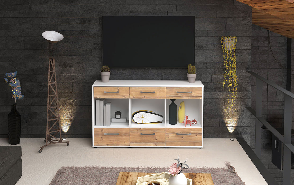 Sideboard Efisia, Pinie Front ( 136x79x35cm) - Stil.Zeit Möbel GmbH