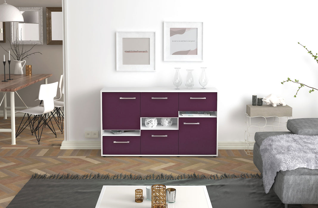 Sideboard Egizia, Lila Front ( 136x79x35cm) - Stil.Zeit Möbel GmbH