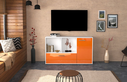 Sideboard Ela, Orange Front ( 136x79x35cm) - Stil.Zeit Möbel GmbH