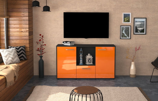 Sideboard Dhonna, Orange Front (136x79x35cm) - Stil.Zeit Möbel GmbH