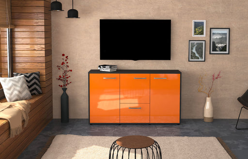Sideboard Diana, Orange Front (136x79x35cm) - Stil.Zeit Möbel GmbH