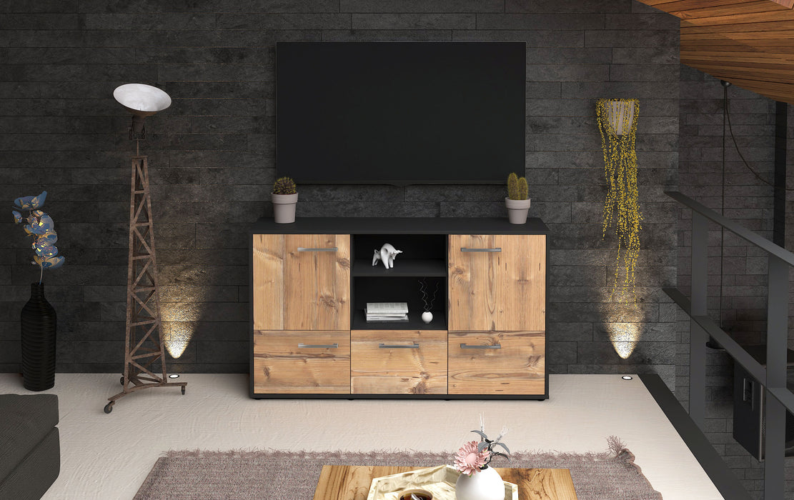 Sideboard Diellza, Pinie Front (136x79x35cm) - Stil.Zeit Möbel GmbH