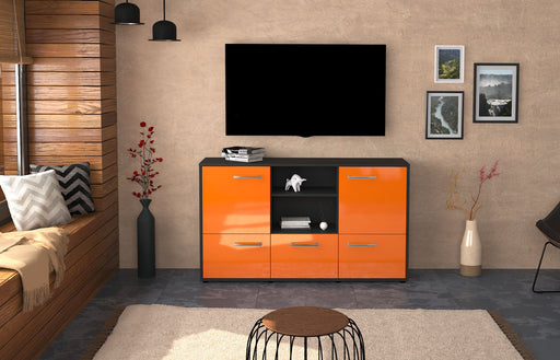 Sideboard Diellza, Orange Front (136x79x35cm) - Stil.Zeit Möbel GmbH