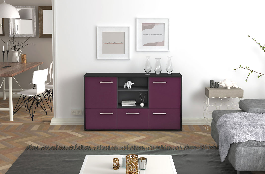 Sideboard Diellza, Lila Front (136x79x35cm) - Stil.Zeit Möbel GmbH