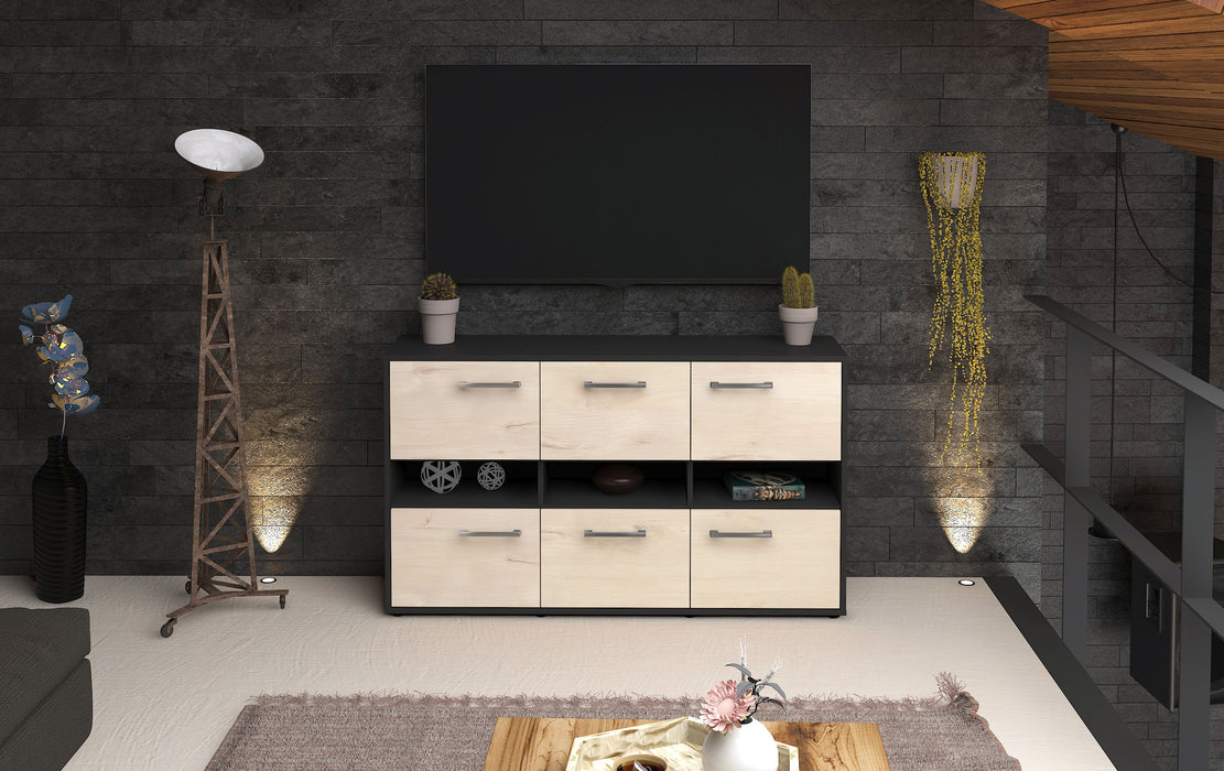 Sideboard Diletta, Zeder Front (136x79x35cm) - Stil.Zeit Möbel GmbH