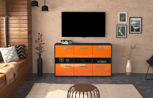 Sideboard Diletta, Orange Front (136x79x35cm) - Stil.Zeit Möbel GmbH