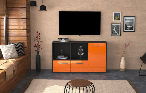 Sideboard Dolcia, Orange Front (136x79x35cm) - Stil.Zeit Möbel GmbH