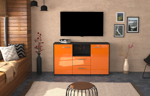 Sideboard Donika, Orange Front (136x79x35cm) - Stil.Zeit Möbel GmbH