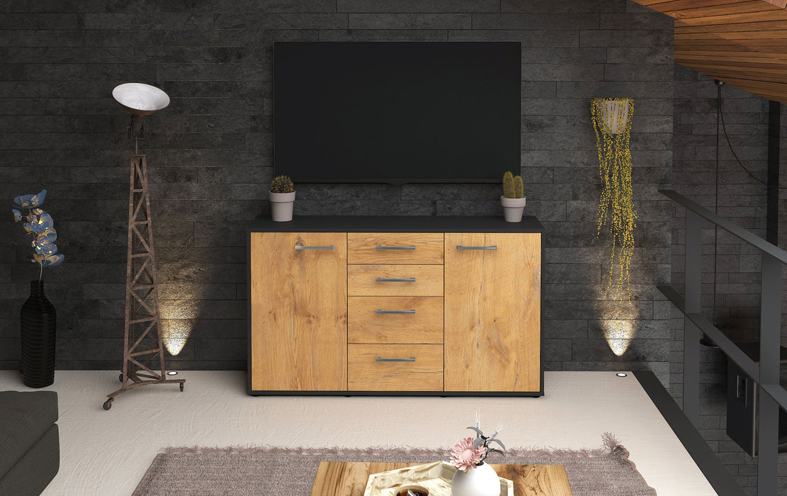 Sideboard Donna, Eiche Front (136x79x35cm) - Stil.Zeit Möbel GmbH