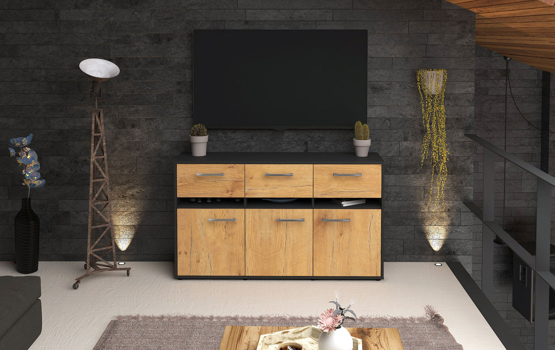 Sideboard Dorinde, Eiche Front (136x79x35cm) - Stil.Zeit Möbel GmbH