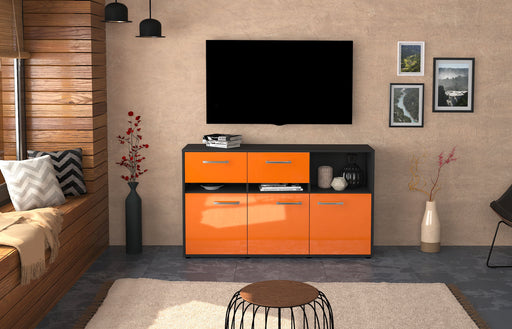 Sideboard Dorotea, Orange Front (136x79x35cm) - Stil.Zeit Möbel GmbH