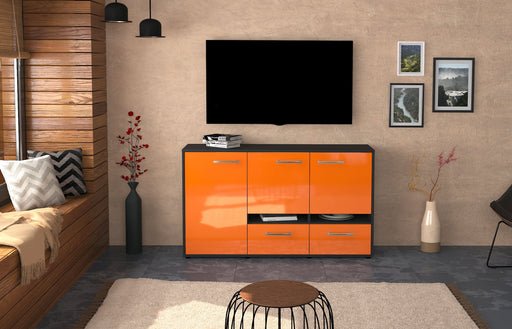Sideboard Ebe, Orange Front (136x79x35cm) - Stil.Zeit Möbel GmbH