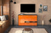 Sideboard Ebe, Orange Front (136x79x35cm) - Stil.Zeit Möbel GmbH