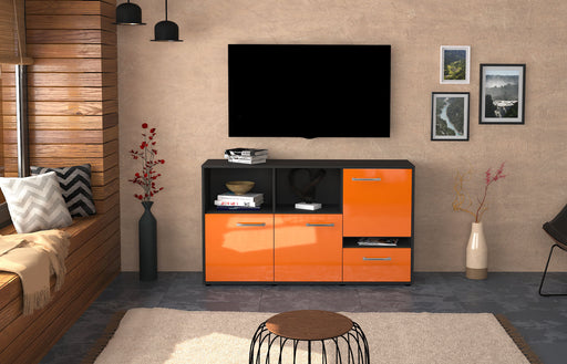Sideboard EDA, Orange Front (136x79x35cm) - Stil.Zeit Möbel GmbH