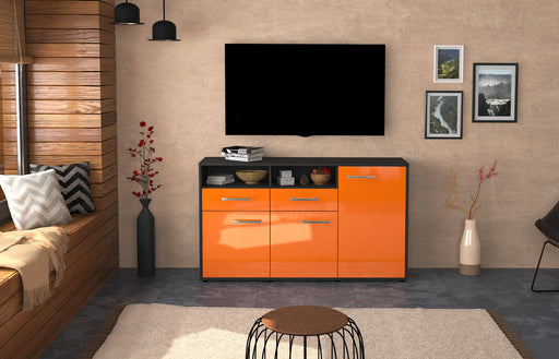 Sideboard Editta, Orange Front (136x79x35cm) - Stil.Zeit Möbel GmbH