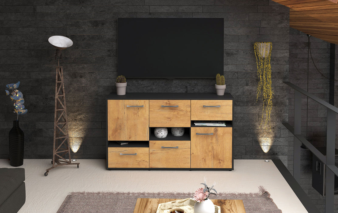 Sideboard Egizia, Eiche Front (136x79x35cm) - Stil.Zeit Möbel GmbH