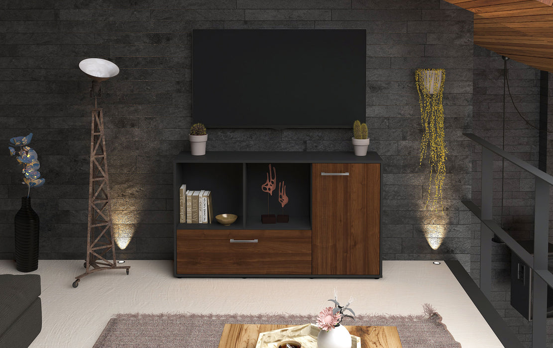 Sideboard Ela, Walnuss Front (136x79x35cm) - Stil.Zeit Möbel GmbH