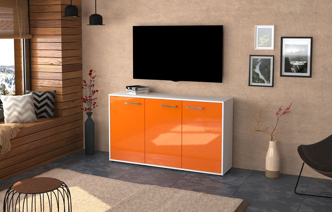 Sideboard Delia, Orange Seite ( 136x79x35cm) - Stil.Zeit Möbel GmbH