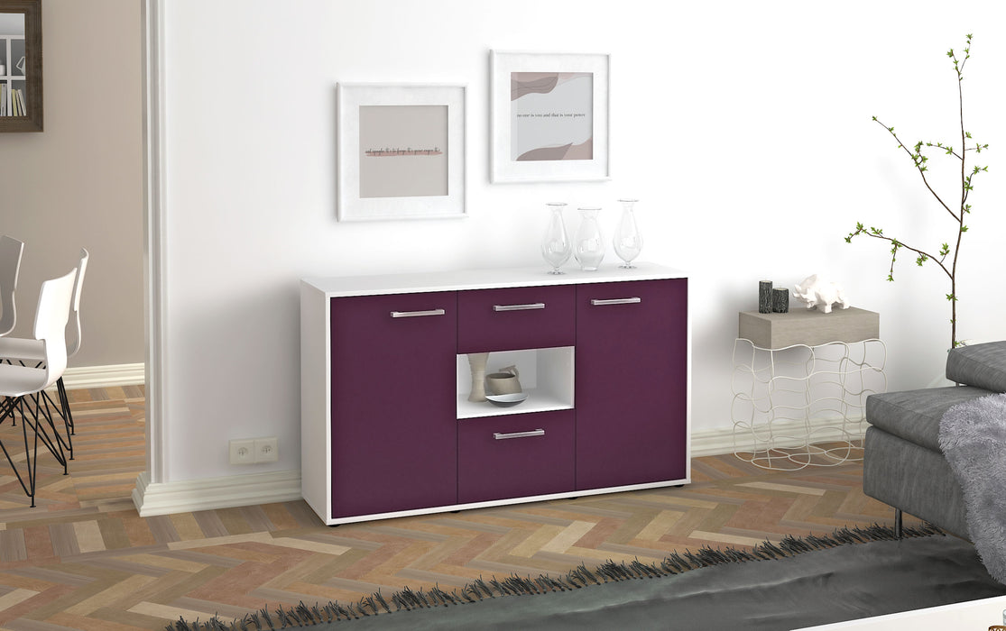 Sideboard Denise, Lila Seite ( 136x79x35cm) - Stil.Zeit Möbel GmbH