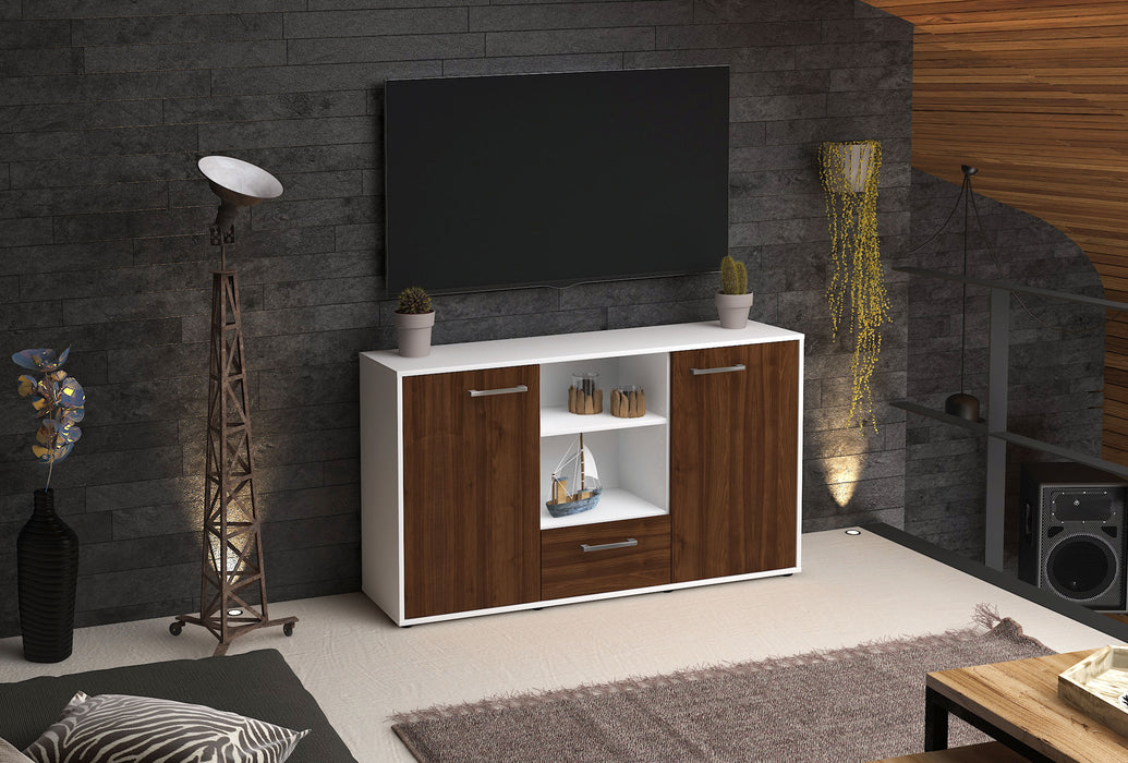 Sideboard Desideria, Walnuss Seite ( 136x79x35cm) - Stil.Zeit Möbel GmbH