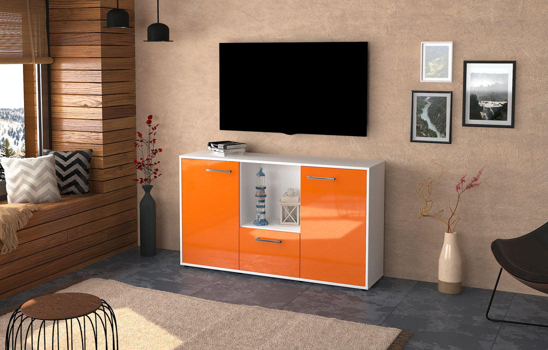 Sideboard Dhonna, Orange Seite ( 136x79x35cm) - Stil.Zeit Möbel GmbH