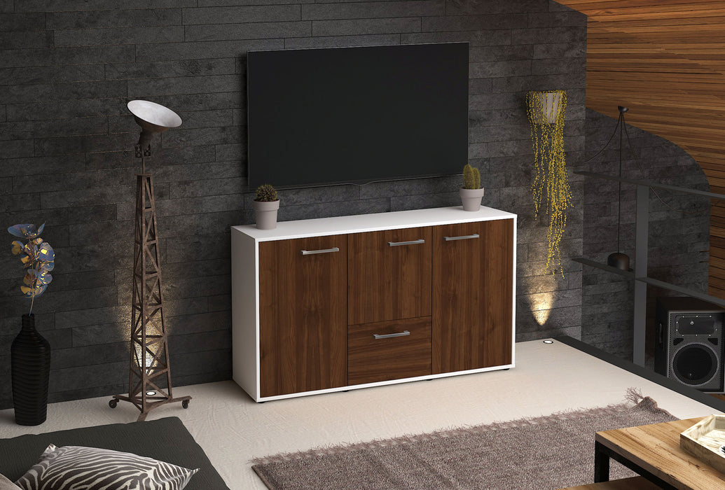 Sideboard Diana, Walnuss Seite ( 136x79x35cm) - Stil.Zeit Möbel GmbH