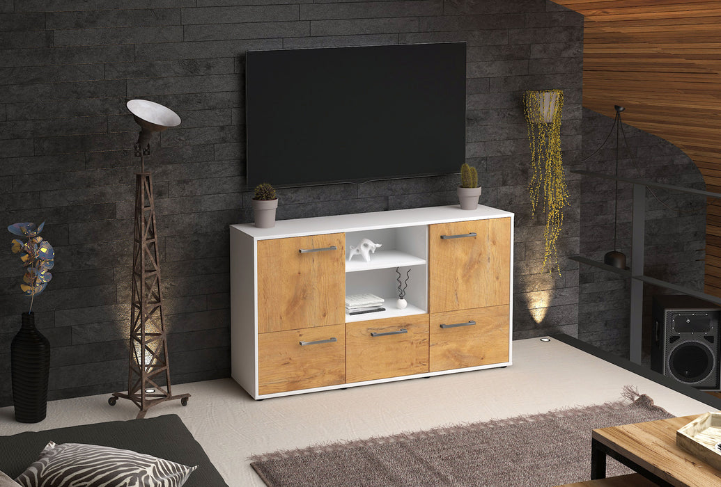 Sideboard Diellza, Eiche Seite ( 136x79x35cm) - Stil.Zeit Möbel GmbH