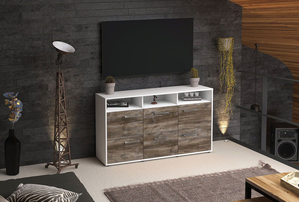 Sideboard Dilara, Treibholz Seite ( 136x79x35cm) - Stil.Zeit Möbel GmbH