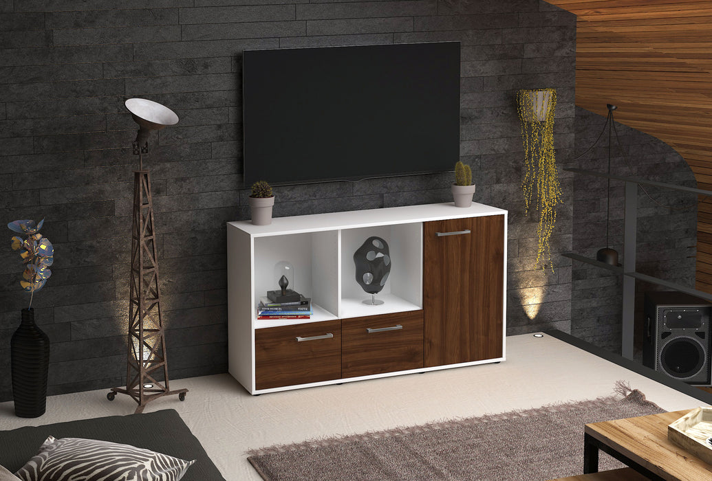 Sideboard Dolcia, Walnuss Seite ( 136x79x35cm) - Stil.Zeit Möbel GmbH