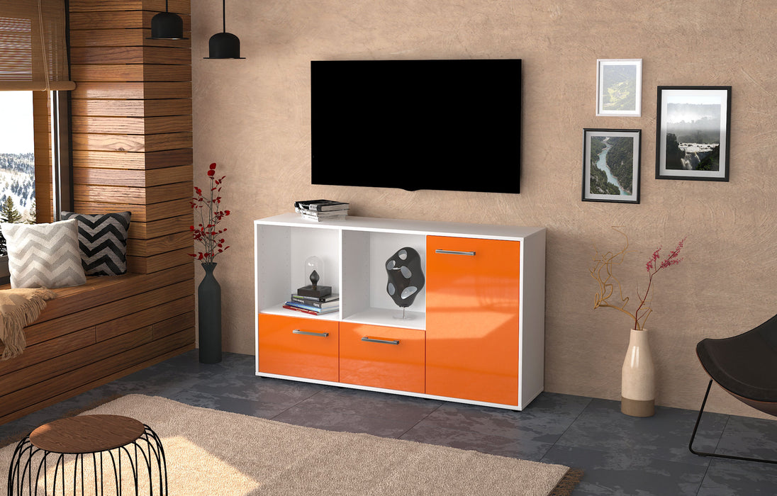 Sideboard Dolcia, Orange Seite ( 136x79x35cm) - Stil.Zeit Möbel GmbH