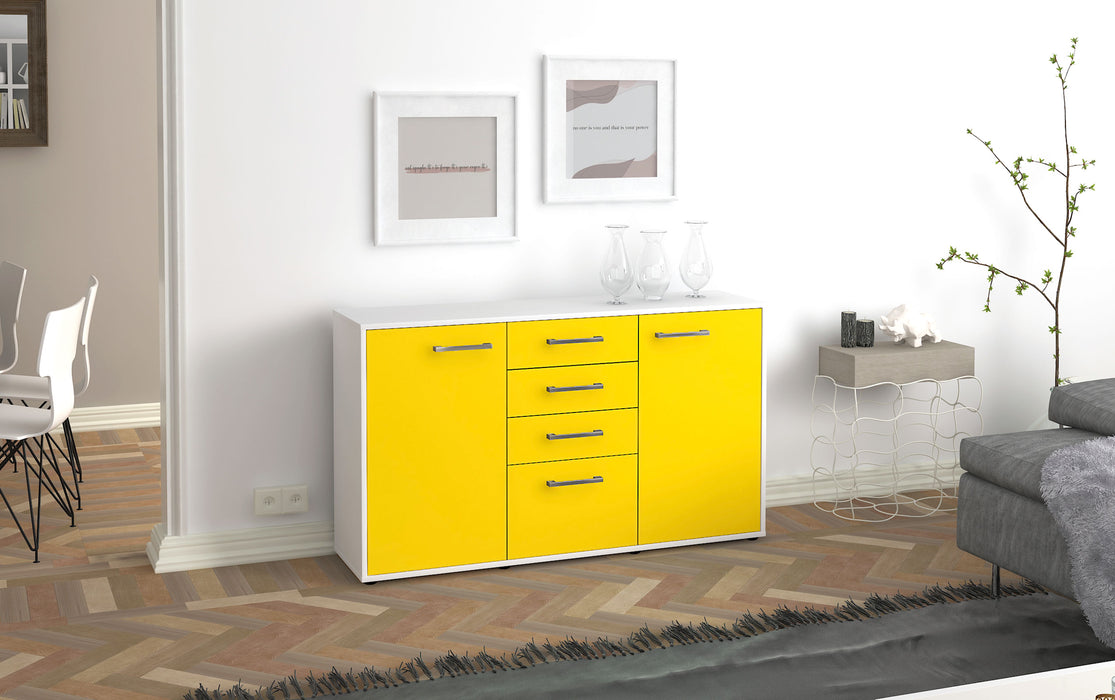 Sideboard Donatella, Gelb Seite ( 136x79x35cm) - Stil.Zeit Möbel GmbH