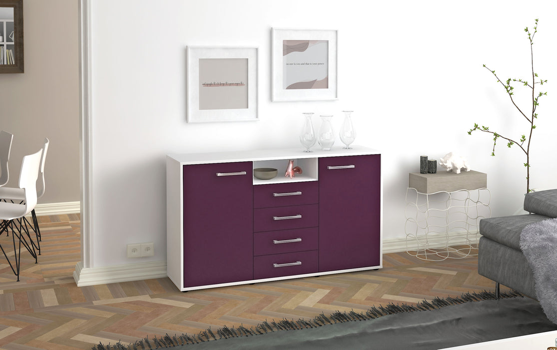 Sideboard Donnice, Lila Seite ( 136x79x35cm) - Stil.Zeit Möbel GmbH