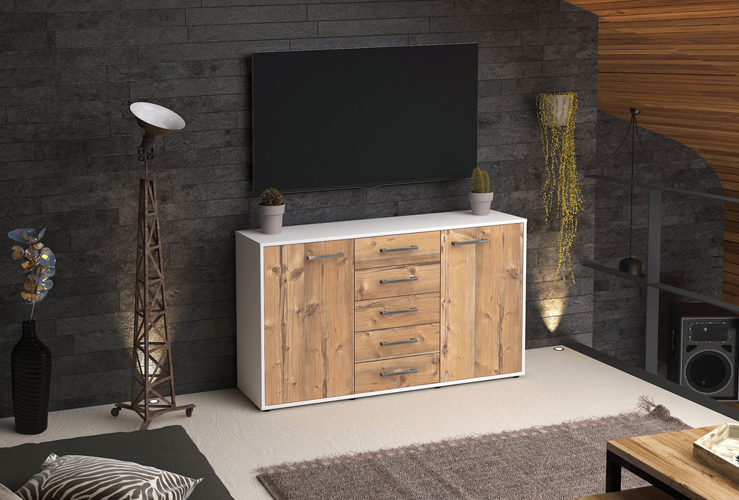 Sideboard Dorelly, Pinie Seite ( 136x79x35cm) - Stil.Zeit Möbel GmbH