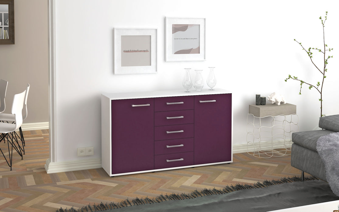 Sideboard Dorelly, Lila Seite ( 136x79x35cm) - Stil.Zeit Möbel GmbH