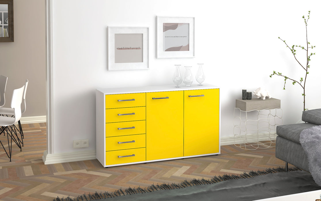 Sideboard Dorentina, Gelb Seite ( 136x79x35cm) - Stil.Zeit Möbel GmbH