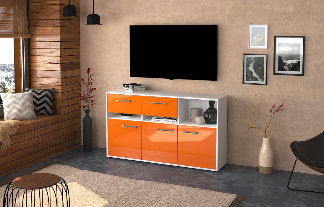 Sideboard Dorotea, Orange Seite ( 136x79x35cm) - Stil.Zeit Möbel GmbH