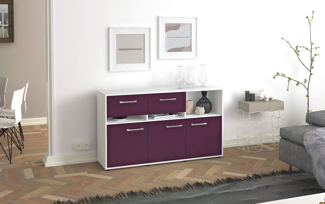 Sideboard Dorotea, Lila Seite ( 136x79x35cm) - Stil.Zeit Möbel GmbH