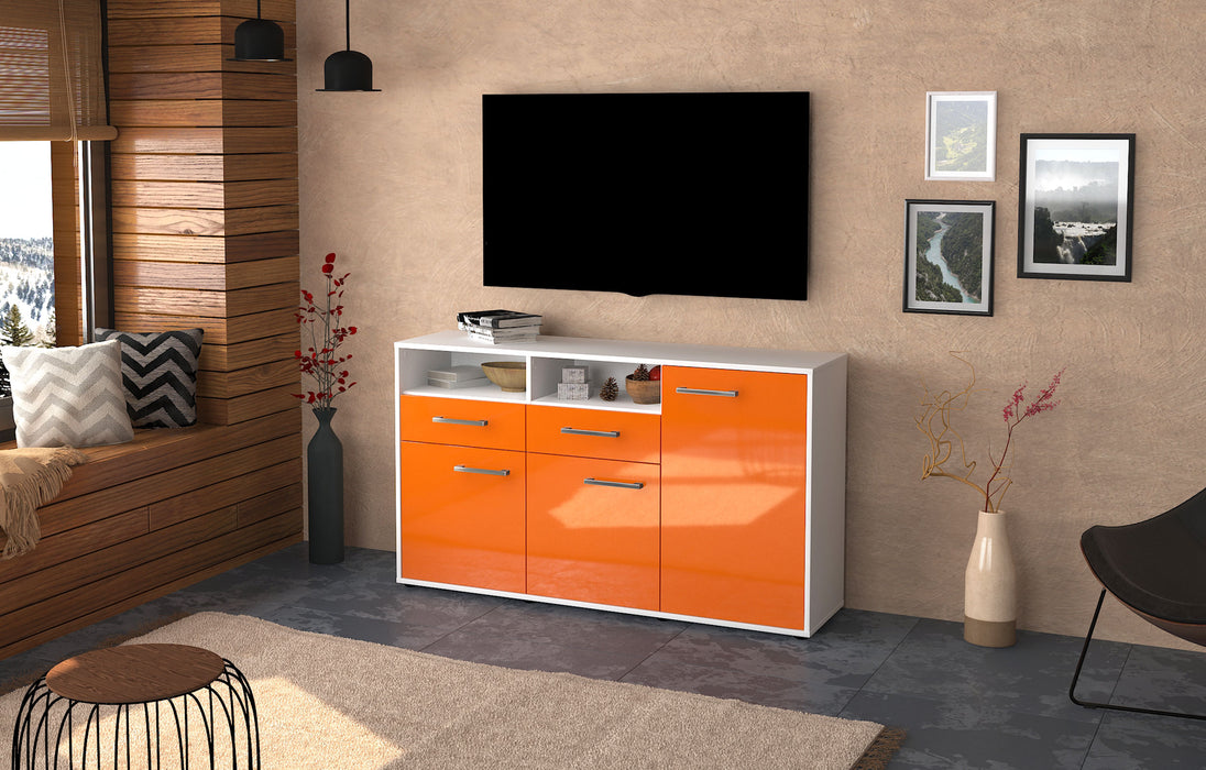 Sideboard Editta, Orange Seite ( 136x79x35cm) - Stil.Zeit Möbel GmbH