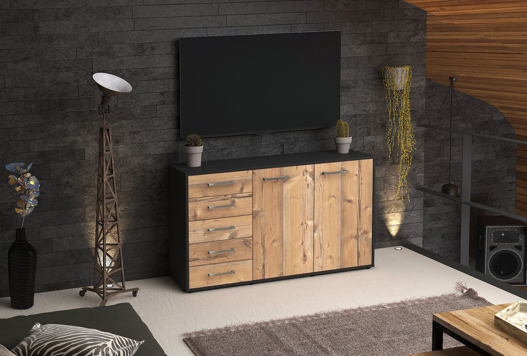 Sideboard Dorentina, Pinie Seite (136x79x35cm) - Stil.Zeit Möbel GmbH