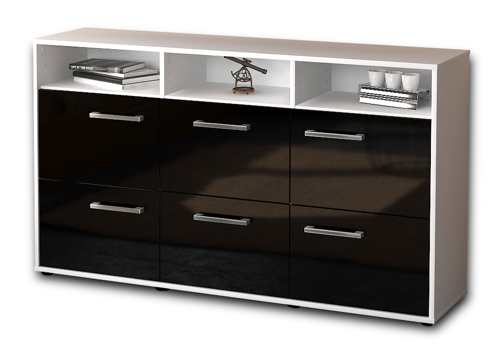 Sideboard Dilara, Schwarz Studio ( 136x79x35cm) - Stil.Zeit Möbel GmbH