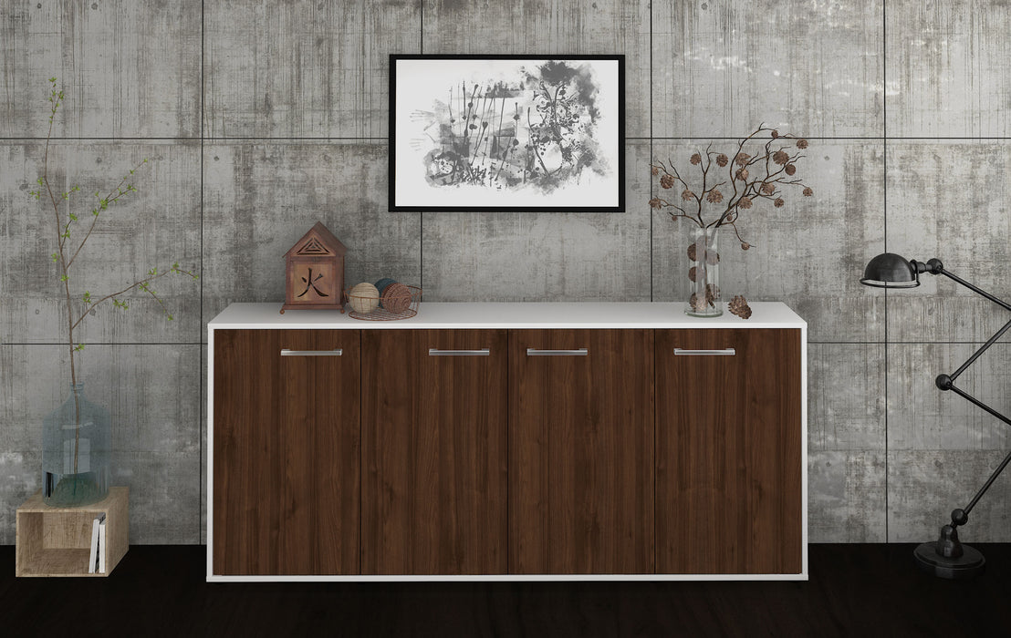 Sideboard Elana, Walnuss Front (180x79x35cm) - Stil.Zeit Möbel GmbH