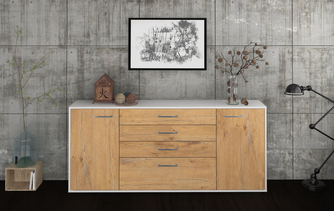 Sideboard Eleni, Eiche Front (180x79x35cm) - Stil.Zeit Möbel GmbH