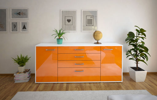 Sideboard Eleni, Orange Front (180x79x35cm) - Stil.Zeit Möbel GmbH