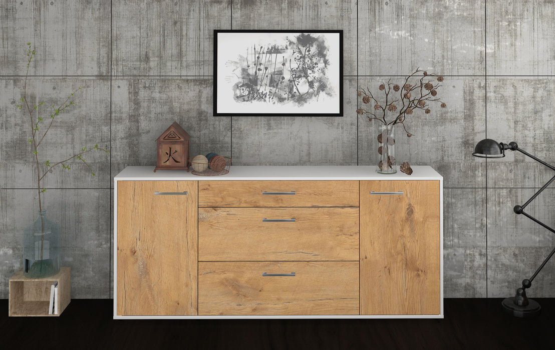 Sideboard Eleonora, Eiche Front (180x79x35cm) - Stil.Zeit Möbel GmbH