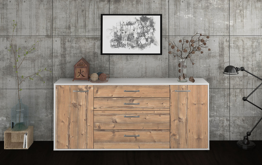 Sideboard Elettra, Pinie Front (180x79x35cm) - Stil.Zeit Möbel GmbH