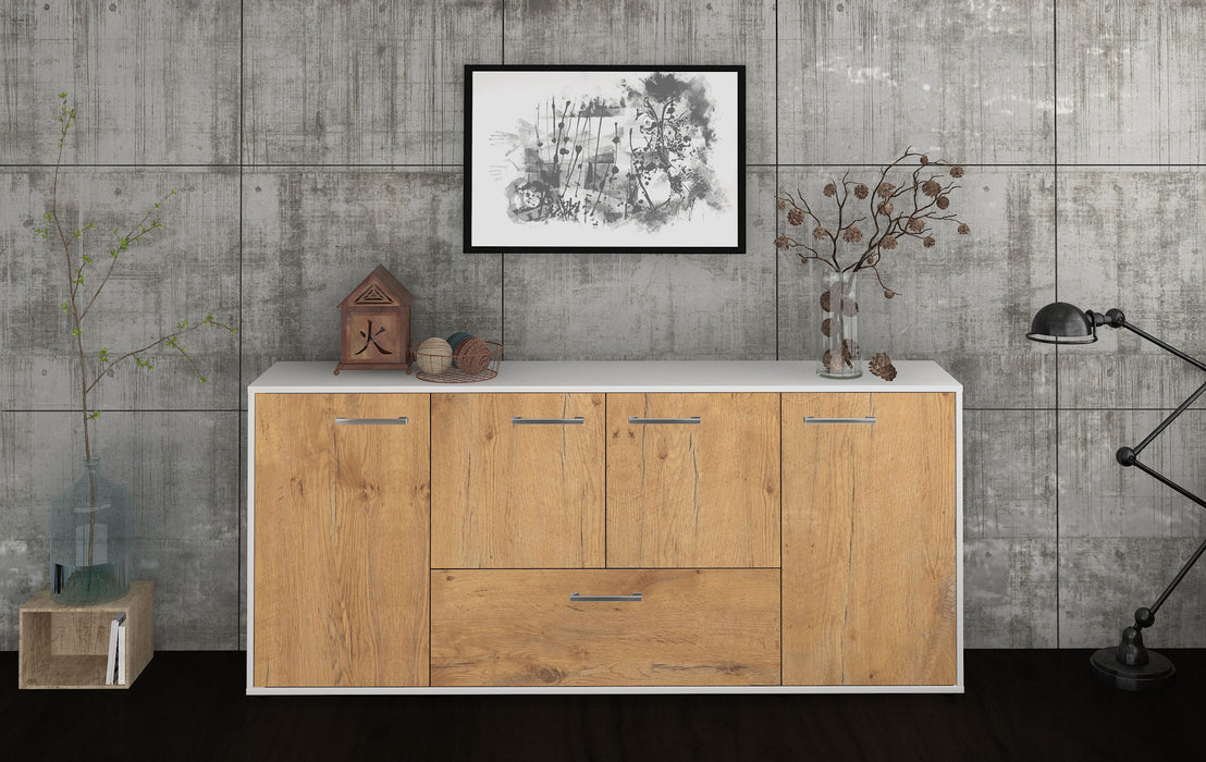 Sideboard Eli, Eiche Front (180x79x35cm) - Stil.Zeit Möbel GmbH